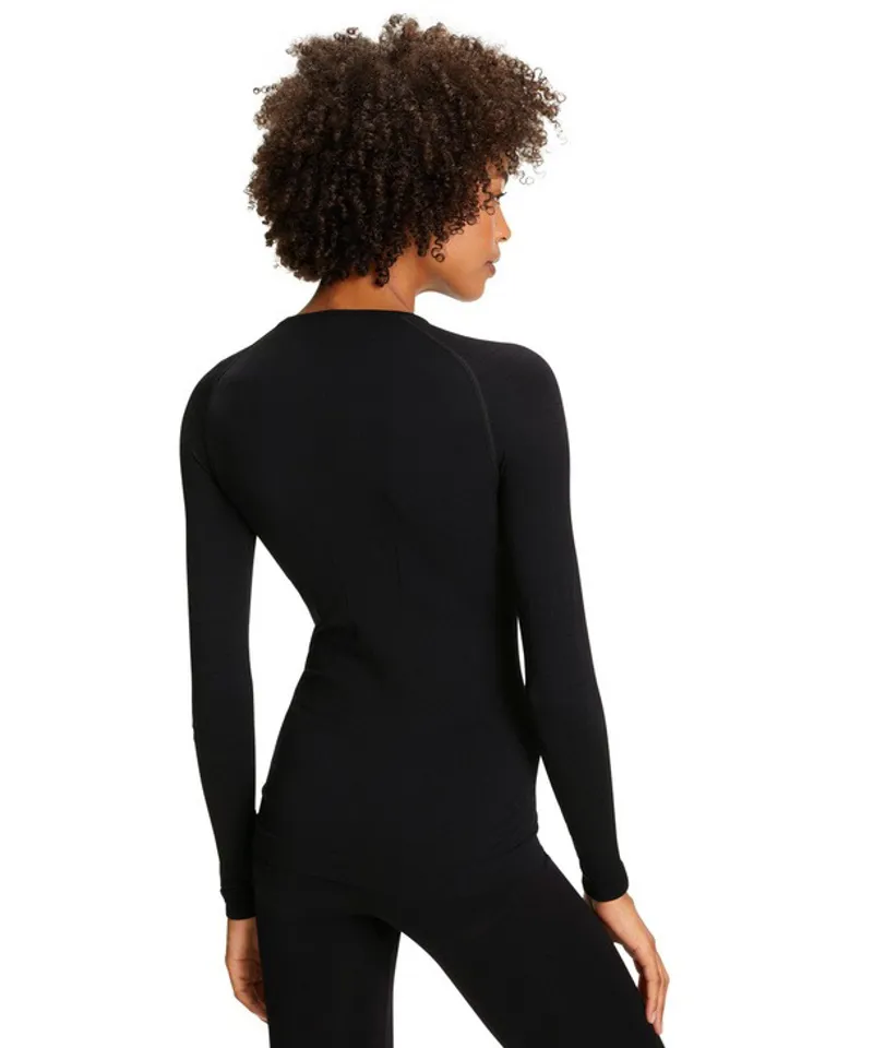 Falke Warm Long Sleeve Top Womens Base Layer in Black-3