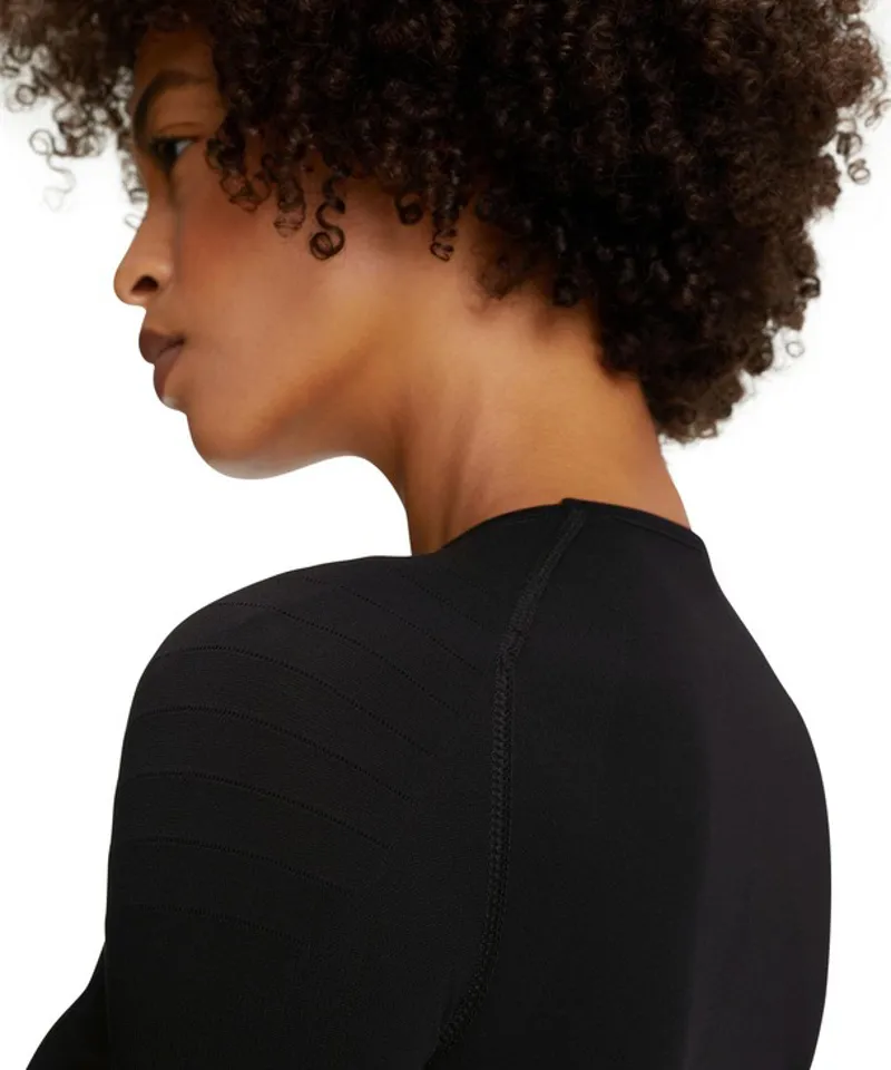 Falke Warm Long Sleeve Top Womens Base Layer in Black-1
