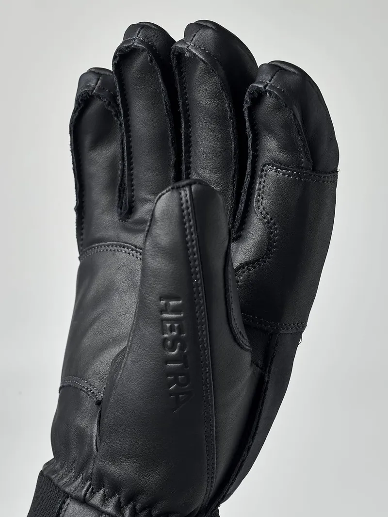 Hestra Fall Line 5 Finger Glove in Black Leather-1