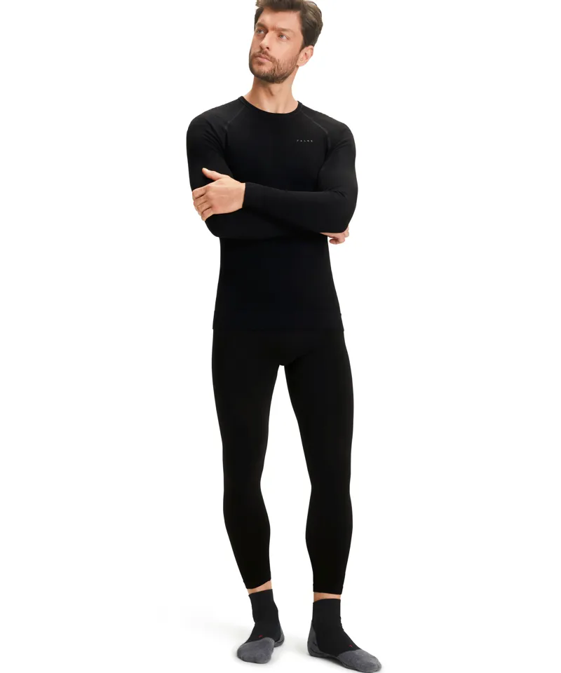 Falke Maximum Warm Long Sleeve Top Mens Base Layer in Black-4
