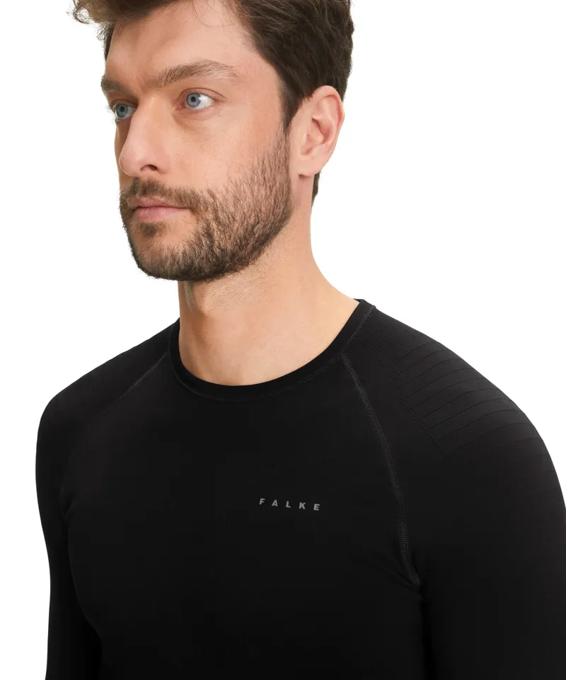 Falke Maximum Warm Long Sleeve Top Mens Base Layer in Black-5