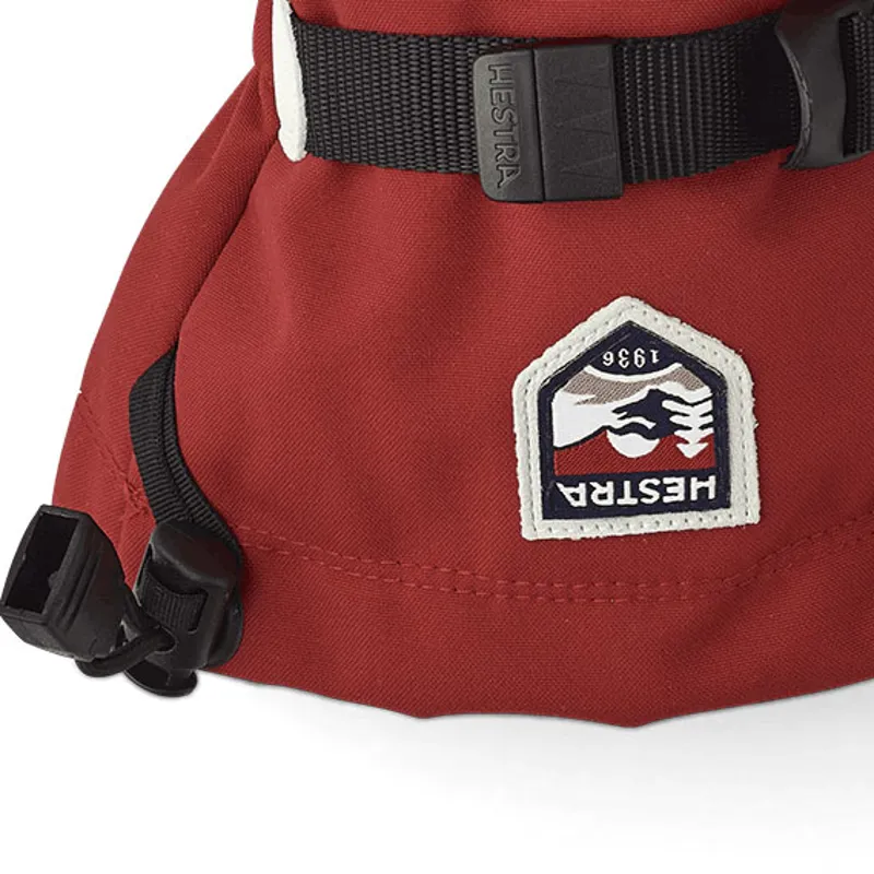 Warmest Mittens Hestra Terry Wool Liner Mittens Leather Red