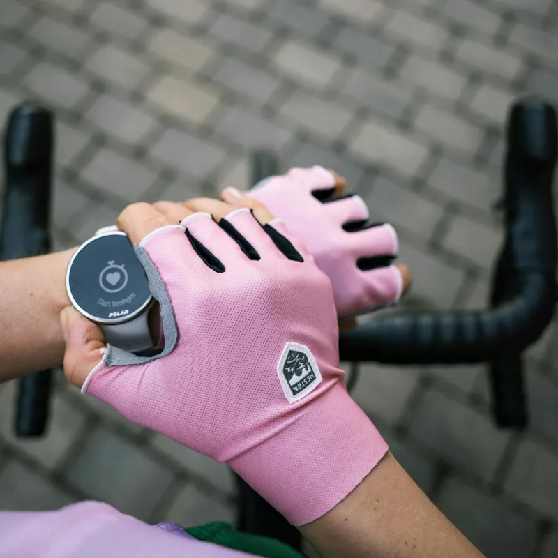 Hestra Ventair Short Cycling Gloves in Pink/Grey-1