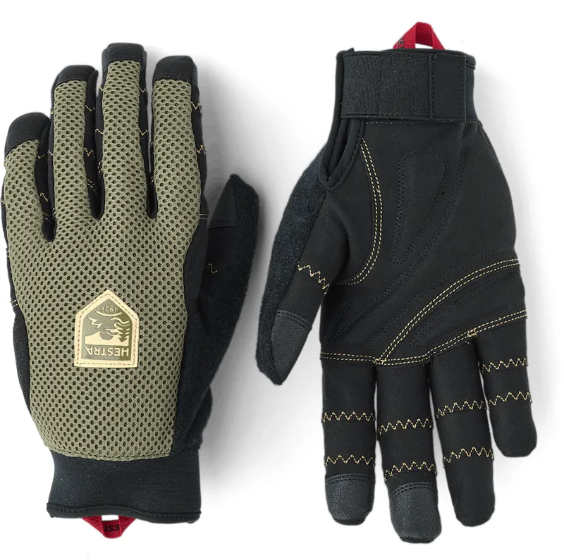 Hestra Ergo Grip Enduro Full Finger Cycling Glove in Olive