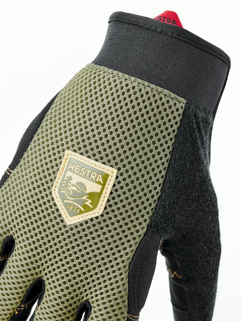 Hestra Ergo Grip Enduro Full Finger Cycling Glove in Olive-3