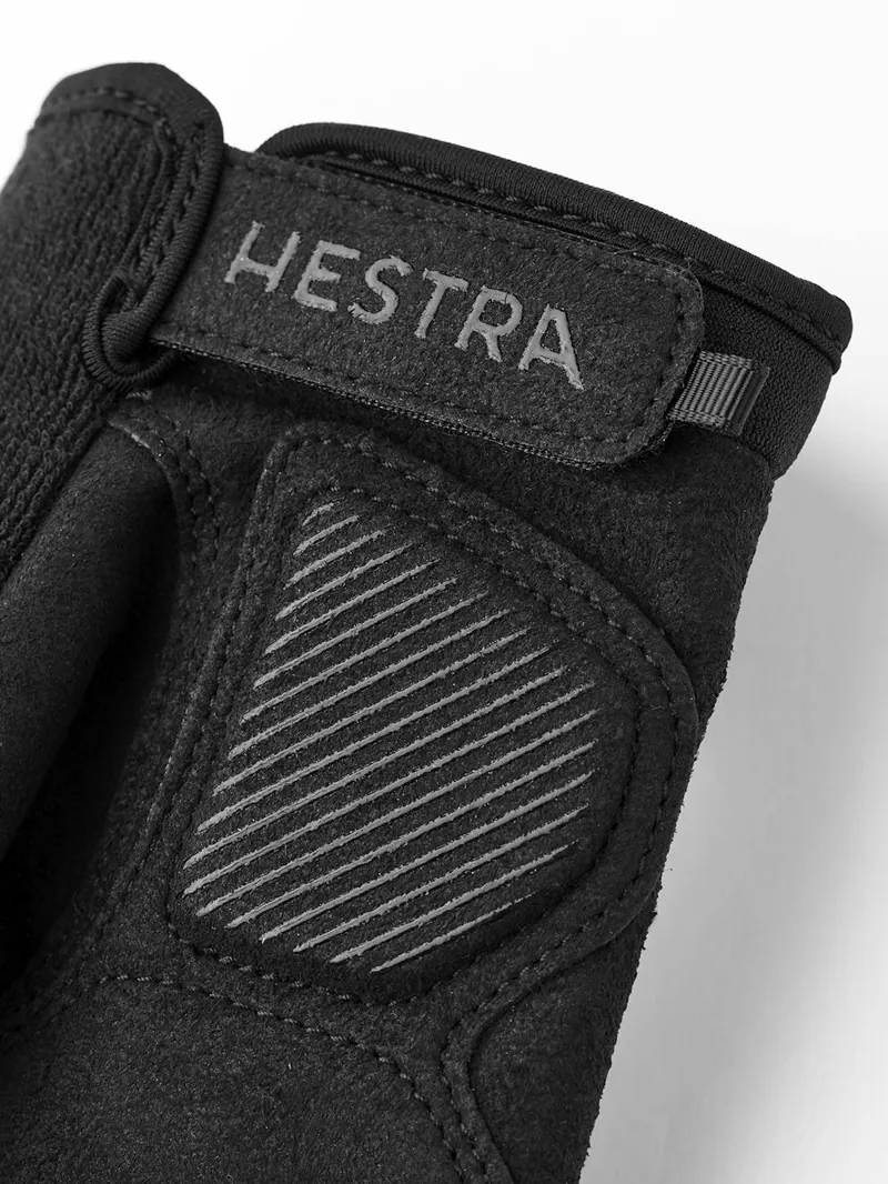 Hestra Bike Short Sr Half Finger Cycling Gloves in Black/Black-1