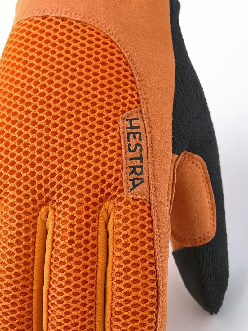 Hestra Bike Long Sr Full Finger Cycling Gloves in Orange-2