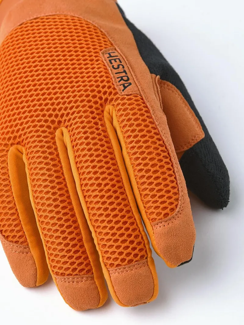 Hestra Bike Long Sr Full Finger Cycling Gloves in Orange-1