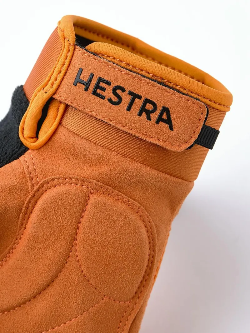 Hestra Bike Long Sr Full Finger Cycling Gloves in Orange-3