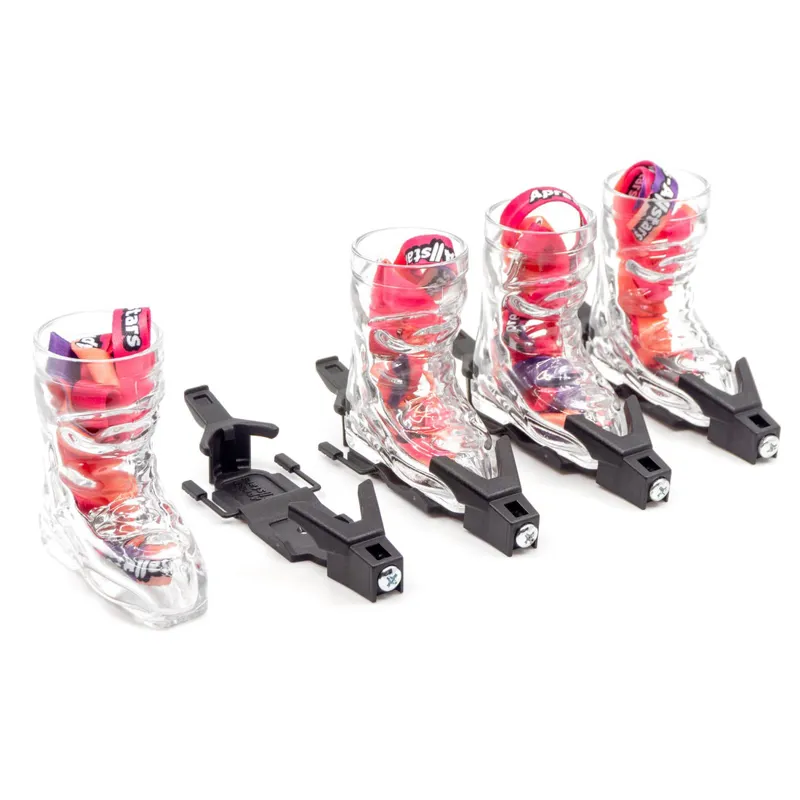 Apres-AllStars Ski Boot Shot Glass Set - Black Bindings with 4 Glasses