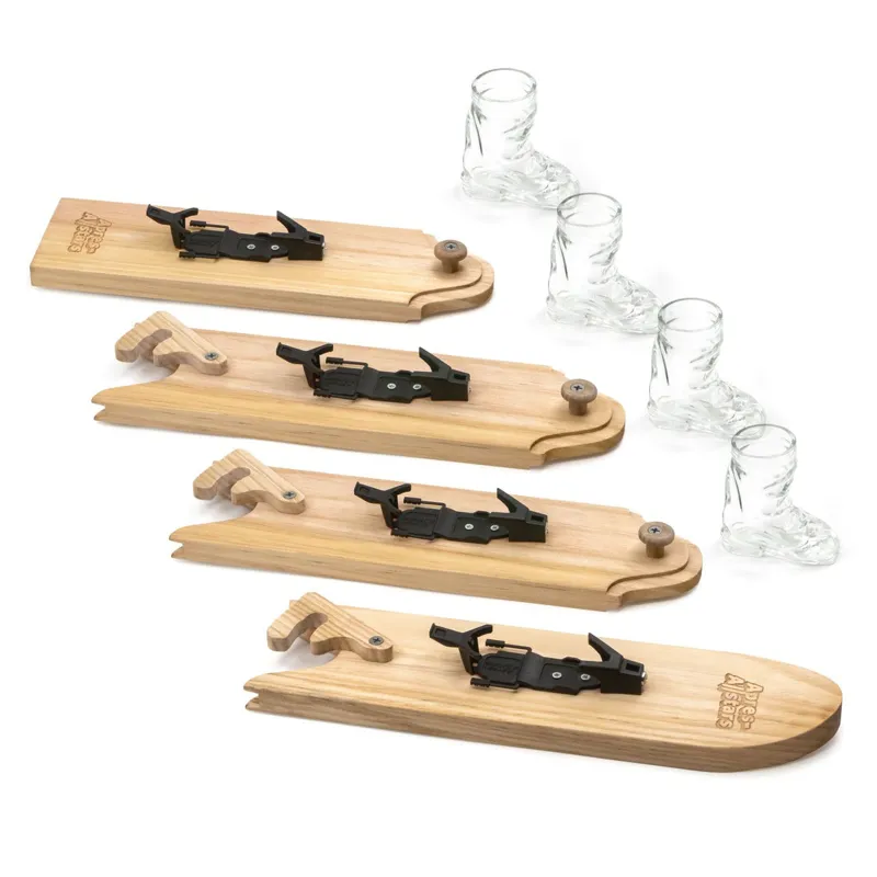 Apres-AllStars Swig Ski 3000 Shot Ski Set with 4 Shot Glasses + Bindings