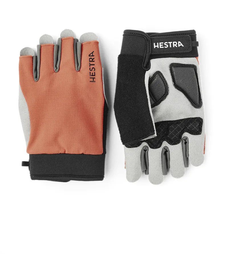 Hestra Bike Guard Short Cycling Gloves in Orange