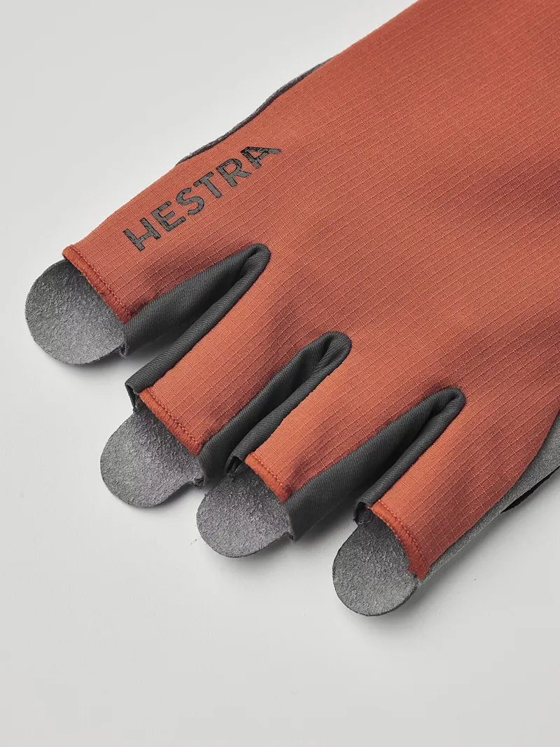 Hestra Bike Guard Short Cycling Gloves in Orange-1
