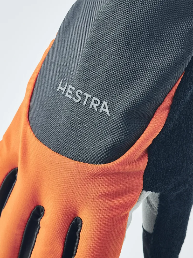 Hestra Sprint Long Cycling Gloves in Orange/Dark Grey-2