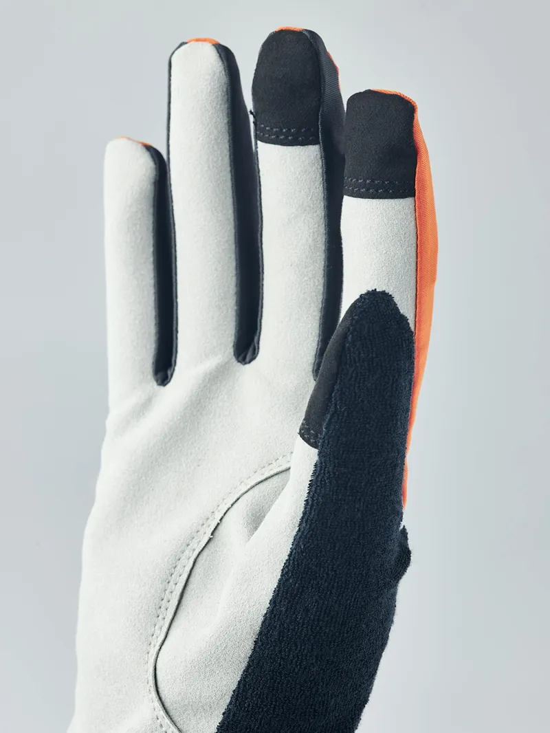 Hestra Sprint Long Cycling Gloves in Orange/Dark Grey-1