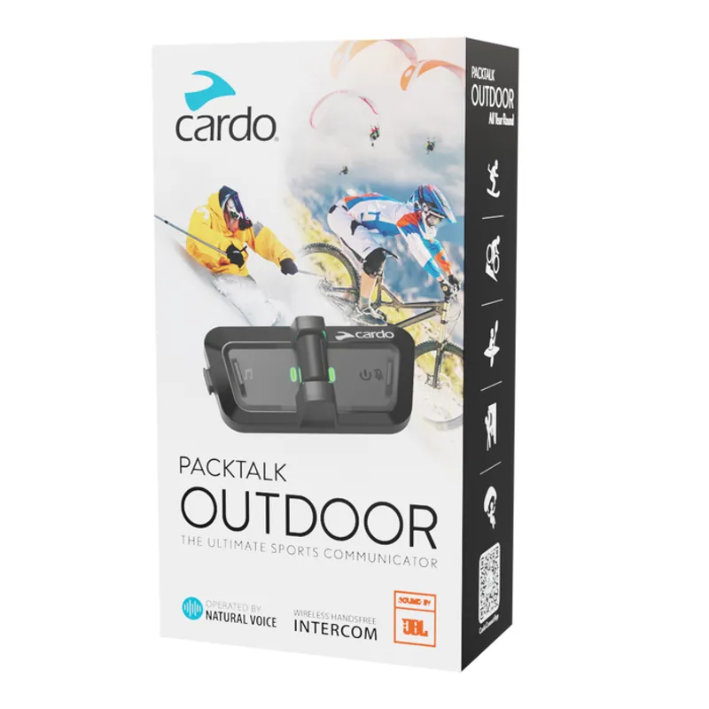 Cardo Packtalk Outdoor Helmet Communication System  In Black