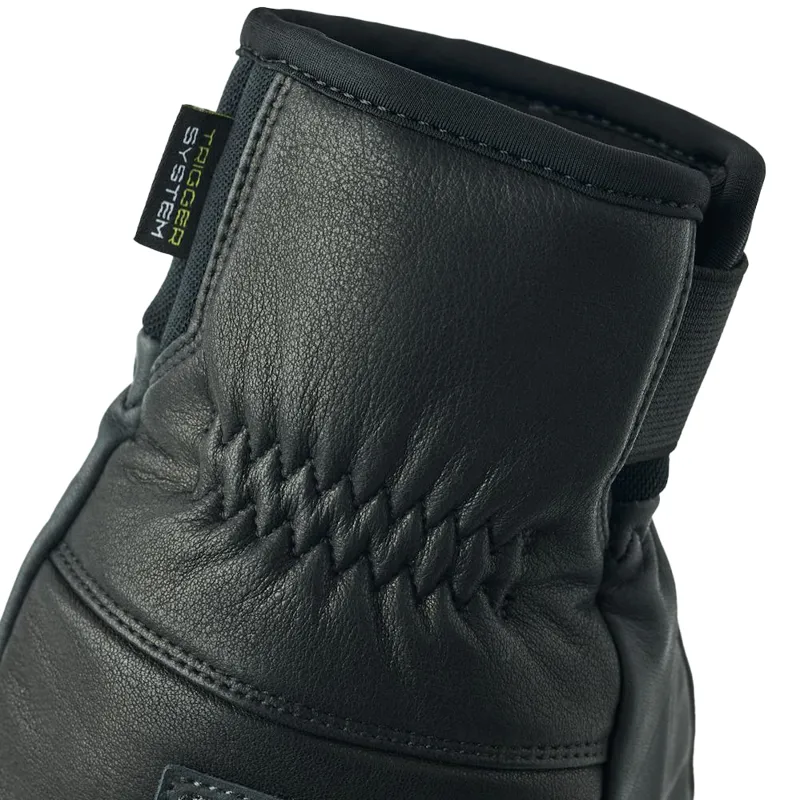 Hestra Omni Trigger Leather Ski Glove in Black/Dark Grey-5