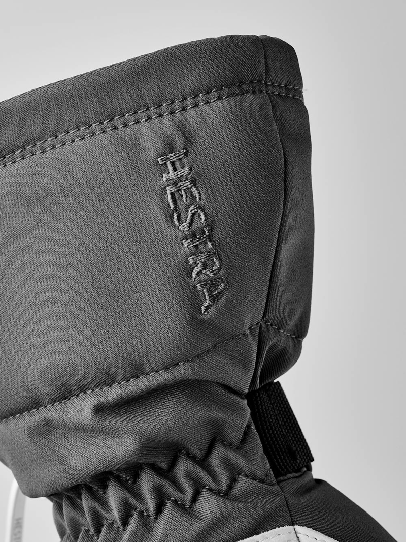 Hestra Heater Gauntlet 5 Finger Heated Gloves 2025 in Grey and White-3