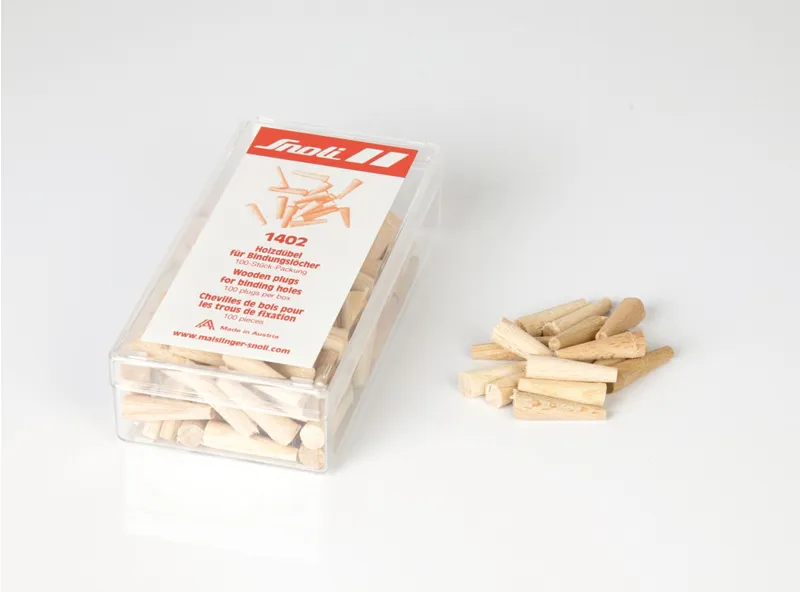 Snoli Wooden Binding Plugs for Ski Binding Holes - Box 100