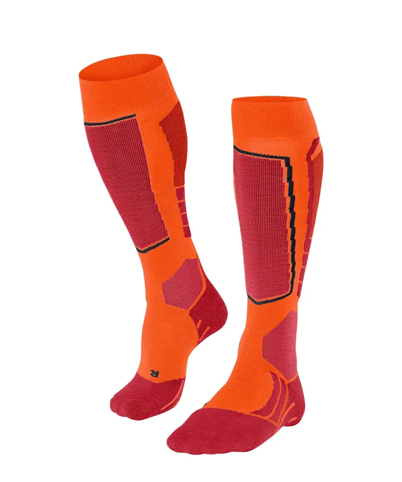 Falke SK2 Ski Socks Mens With Medium Cushioning in Flash Orange