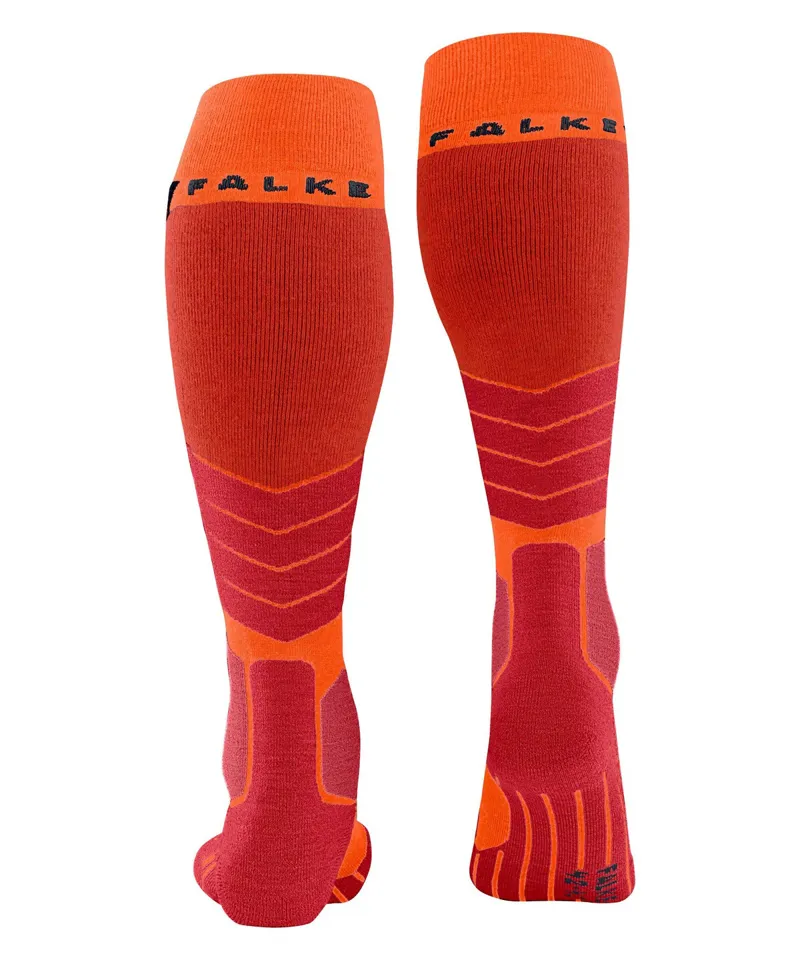 Falke SK2 Ski Socks Mens With Medium Cushioning in Flash Orange-2