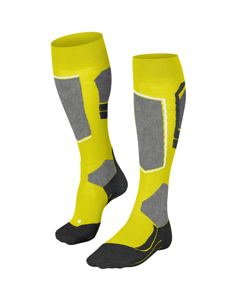Falke Ski Socks SK4 Mens Padded Low Volume Sock in Sulphur