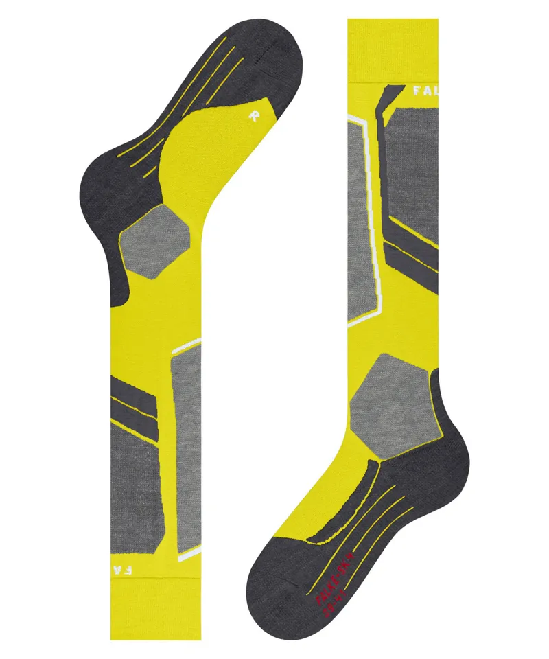 Falke Ski Socks SK4 Mens Padded Low Volume Sock in Sulphur-5