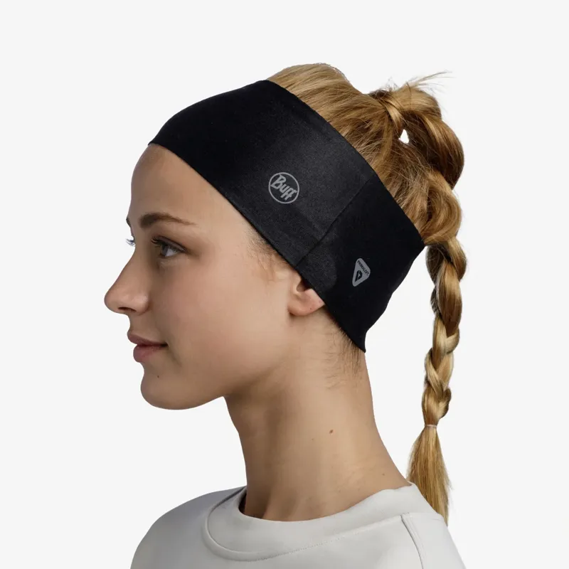 Buff ThermoNet Headband in Solid Black-2