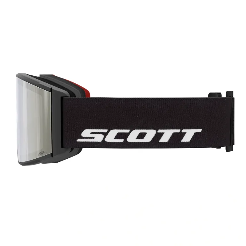 Scott React Ski Goggles Black Frame with AMP White Chrome S2 Lens-2