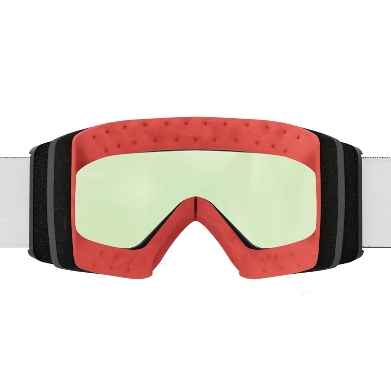 Scott React Ski Goggles Black Frame with AMP White Chrome S2 Lens-4