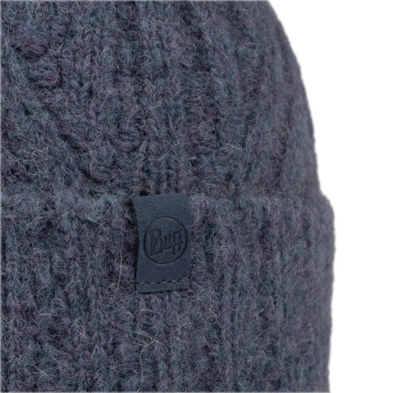 Buff Nerla Knitted Beanie Hat in Water Grey-1