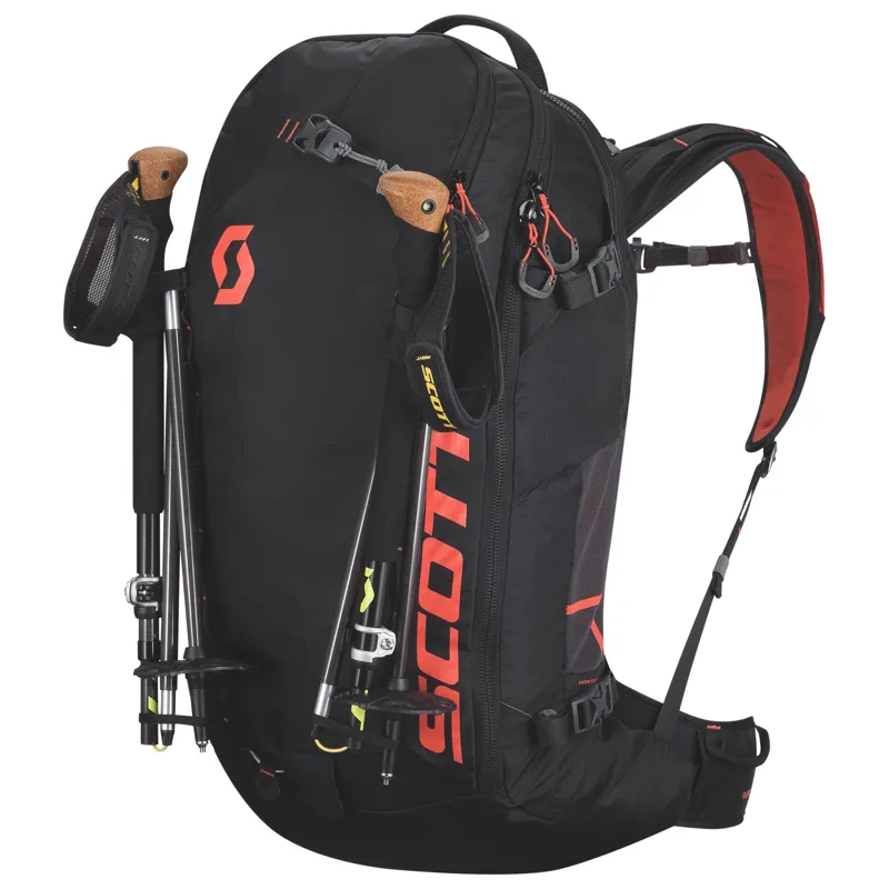 Scott Patrol E1 40 Electonic Airbag System in Black and Orange-1