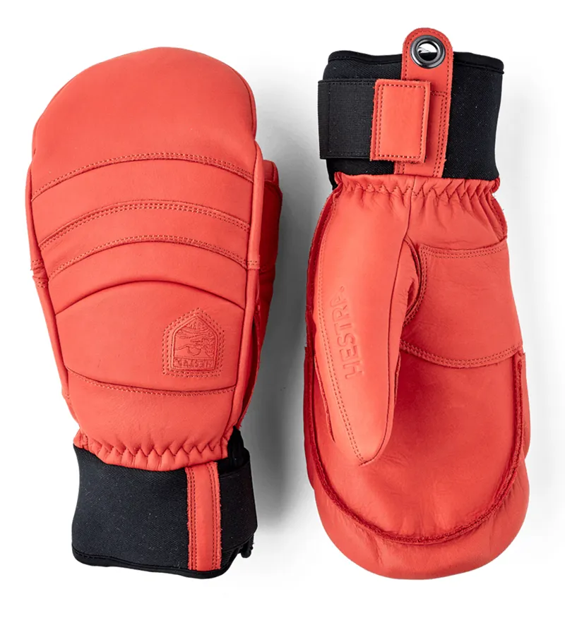 Hestra Fall Line Mitt In Flame Red Leather