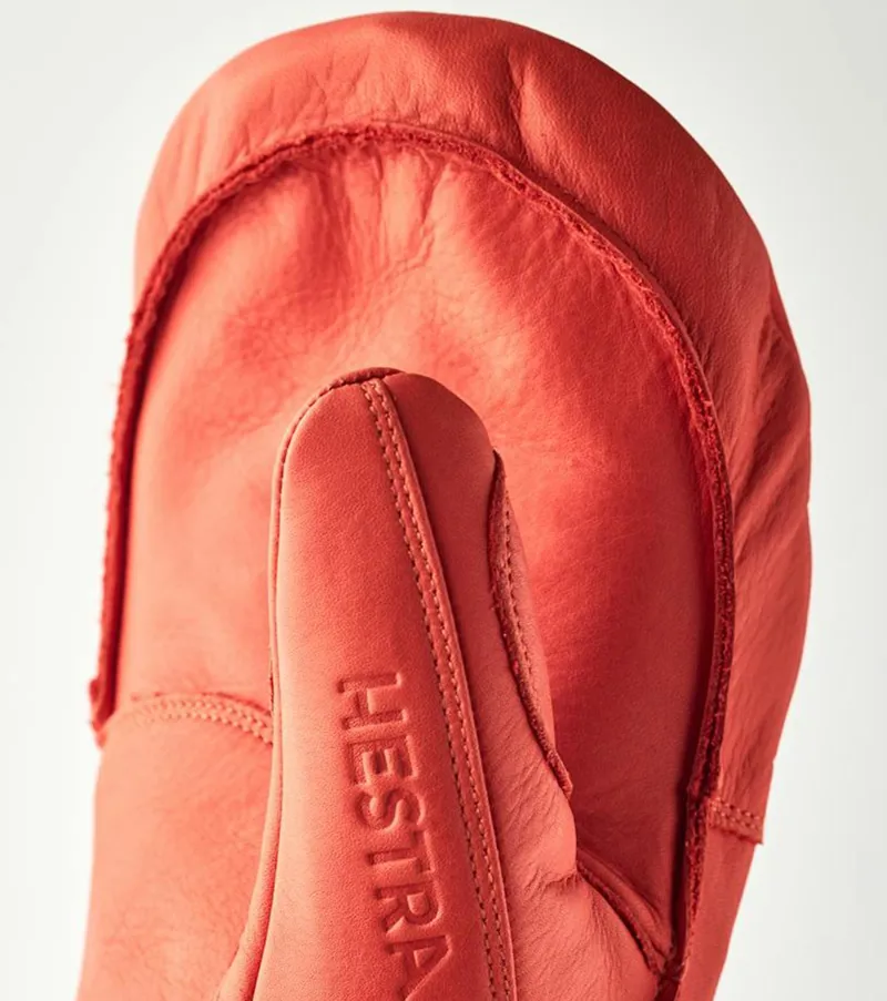 Hestra Fall Line Mitt In Flame Red Leather-2