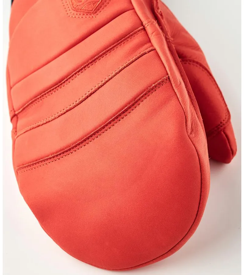 Hestra Fall Line Mitt In Flame Red Leather-1