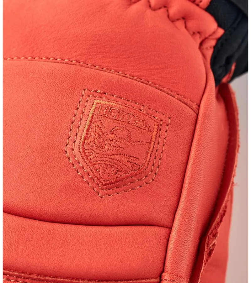 Hestra Fall Line Mitt In Flame Red Leather-3