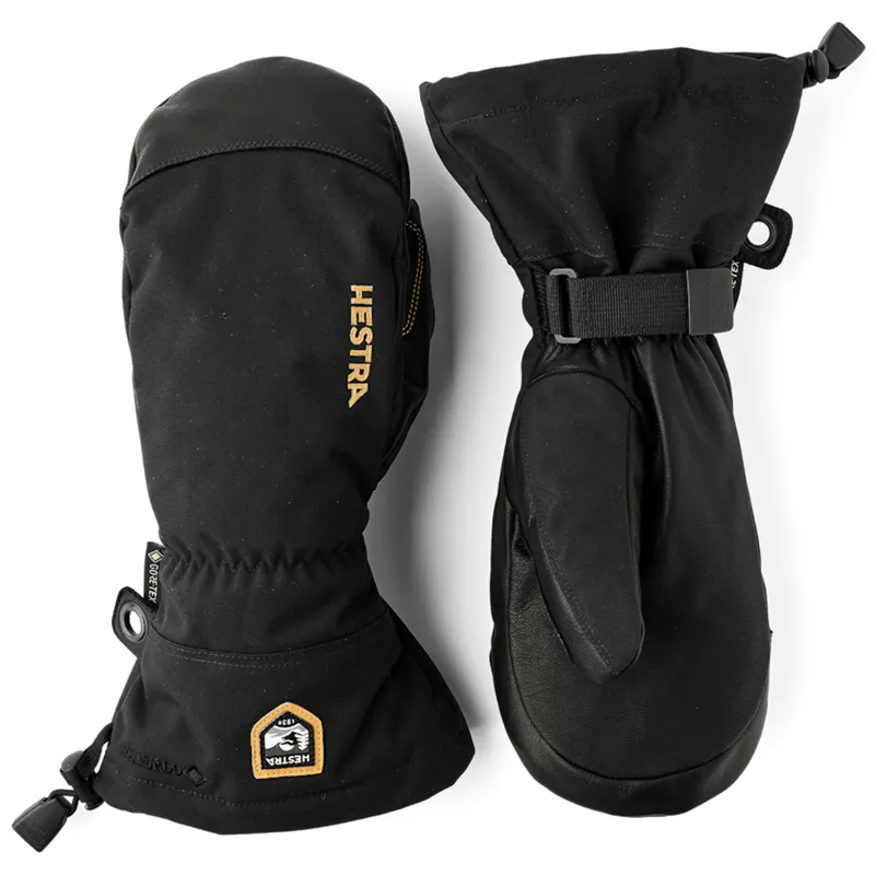 Hestra Army Leather Gore-Tex Mittens in Black