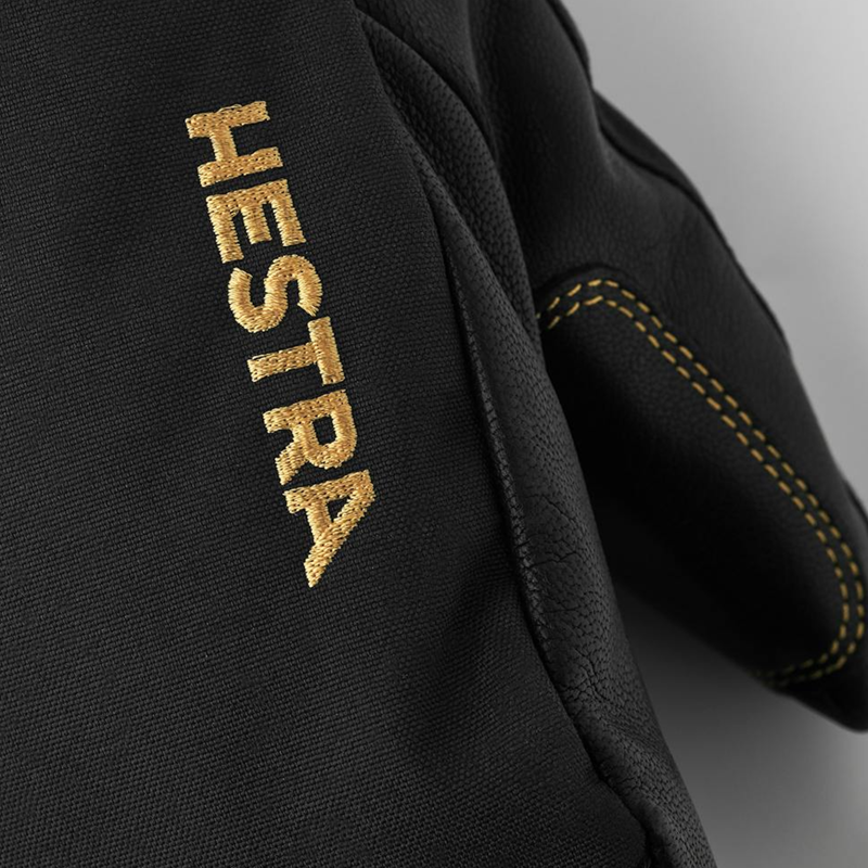 Hestra Army Leather Gore-Tex Mittens in Black-3