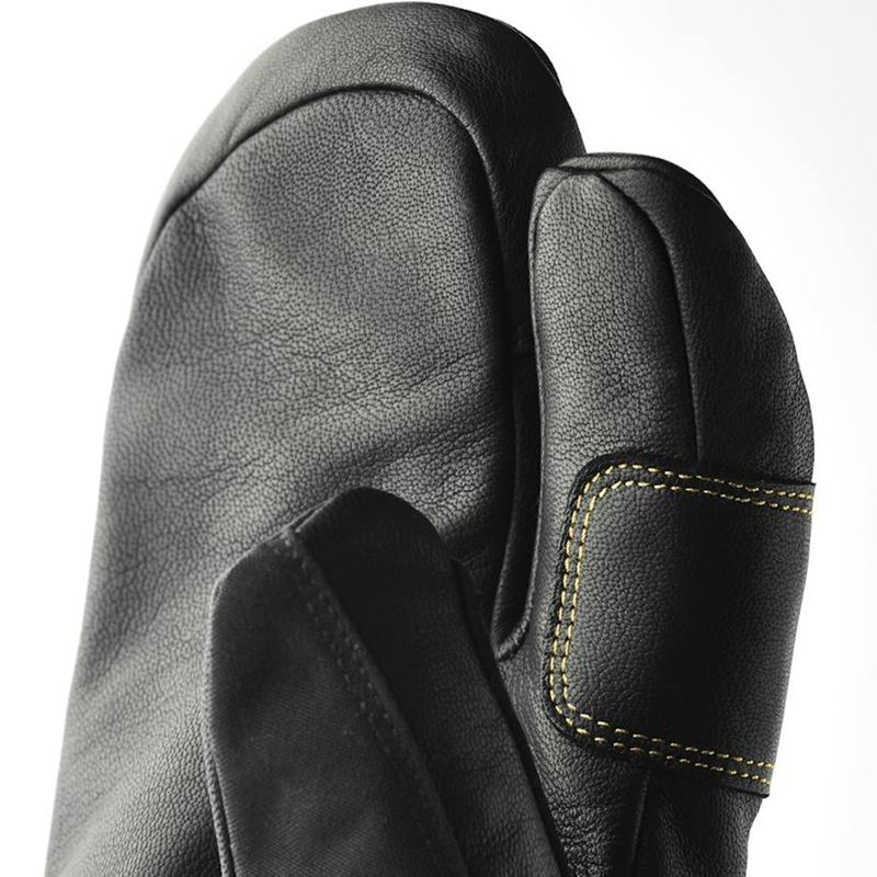 Hestra Army Leather Gore-Tex 3 Finger Gloves in Black-3