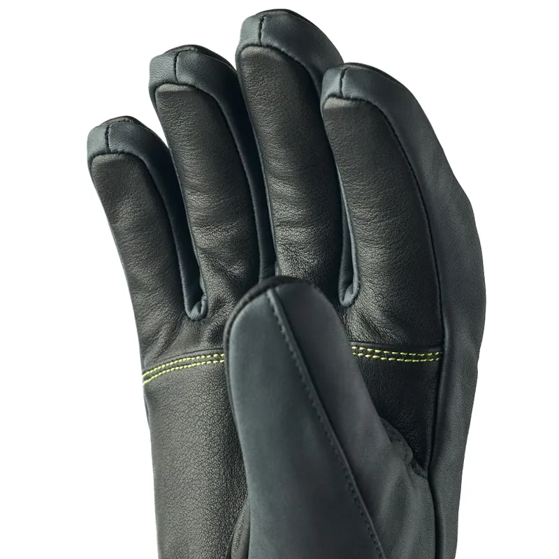 Hestra Omni Trigger Leather Ski Glove in Black/Dark Grey-7