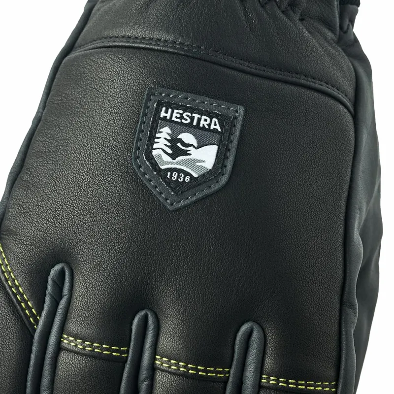 Hestra Omni Trigger Leather Ski Glove in Black/Dark Grey-6