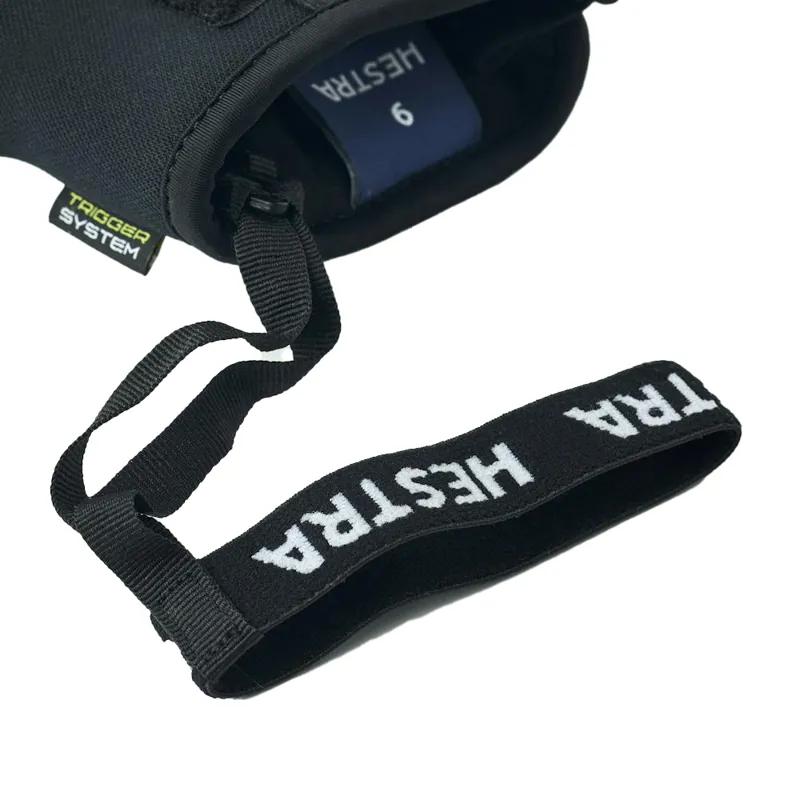 Hestra Omni Trigger Leather Ski Glove in Black/Dark Grey-4