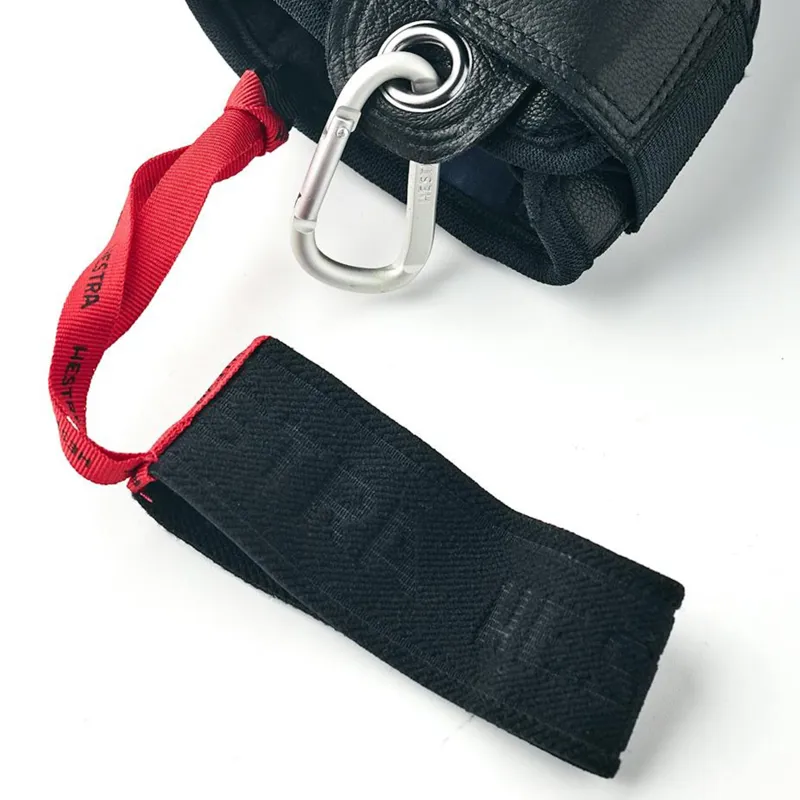 Heli Army Leather GTX Short Gore-Tex 5 Finger Ski Gloves Black-4