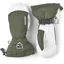 Hestra Army Leather Heli Ski and Snowboard Mittens In Olive Green