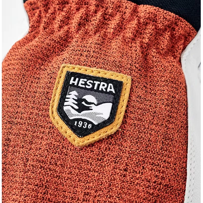 Hestra Army Leather Patrol Ski Gloves in Brick Red-3