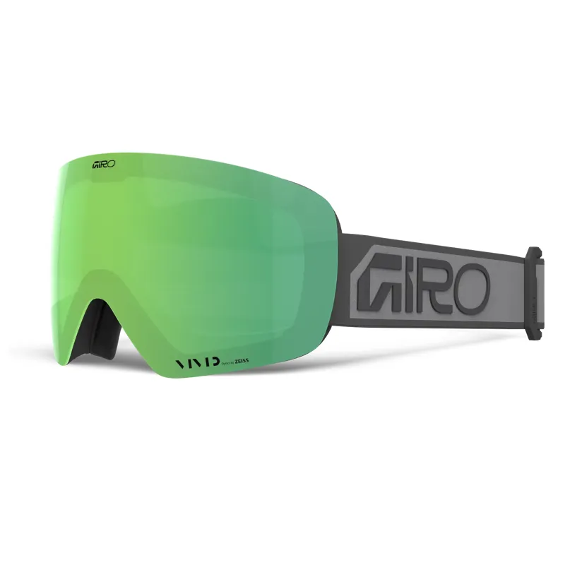 Giro Contour Wordmark Ski and Snowboard Goggles in Grey and Emerald