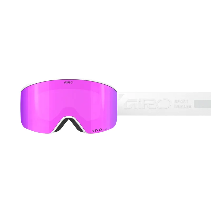 Giro Ella Rails Women's Ski and Snowboard Goggles in White and Pink-1