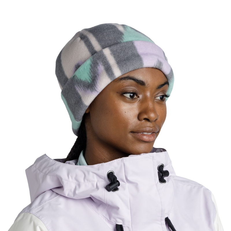 Buff Polar Beanie In Cusha Multi Print-1