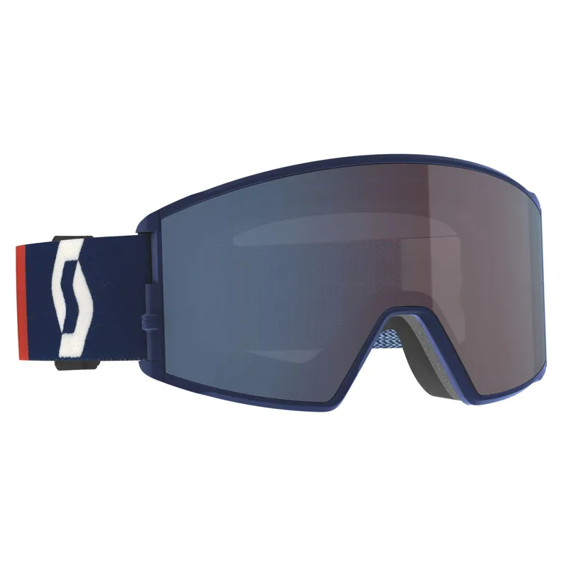 Scott React Ski Goggles in Retro Blue with Enhancer Blue Chrome Lens