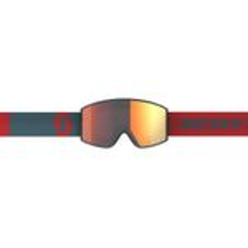 Scott Goggle React Ski Goggles in Red-Green With Solar Red Chrome Lens-1